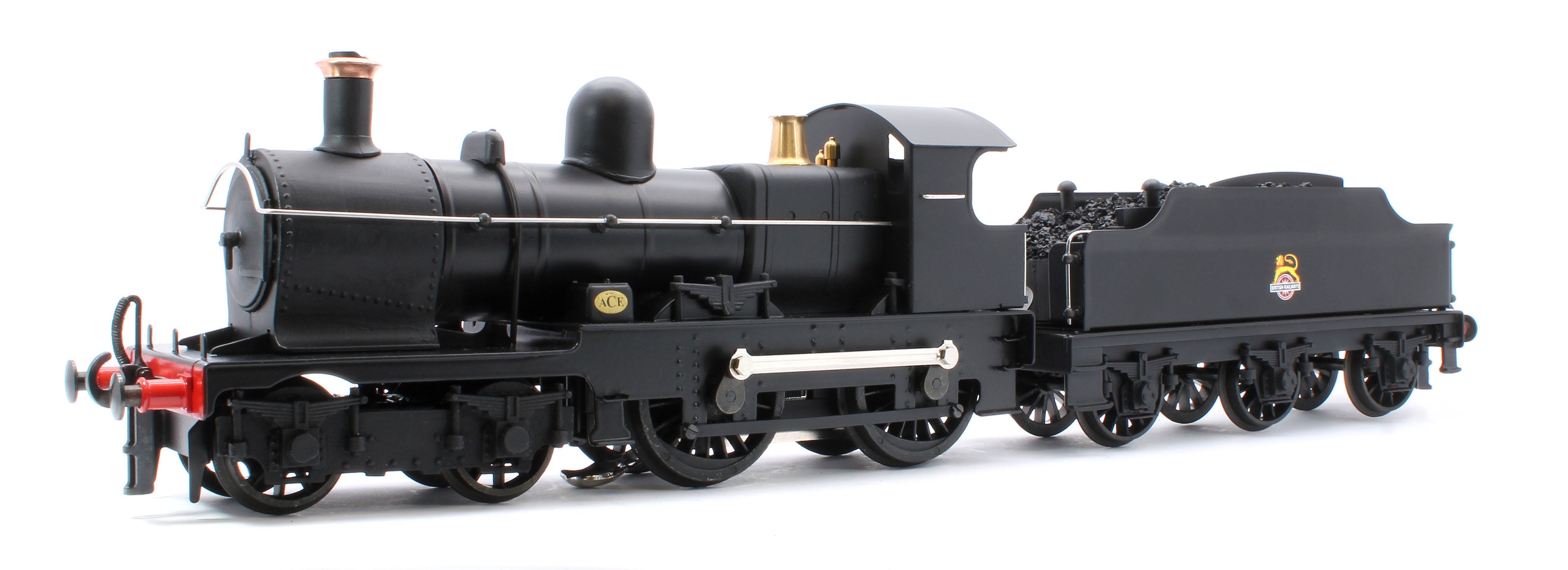 "Dukedog" BR Class 4-4-0 BR Early Emblem Unlined Satin Black w/ Black Straight Frame & Churchward Tender Steam Locomotive